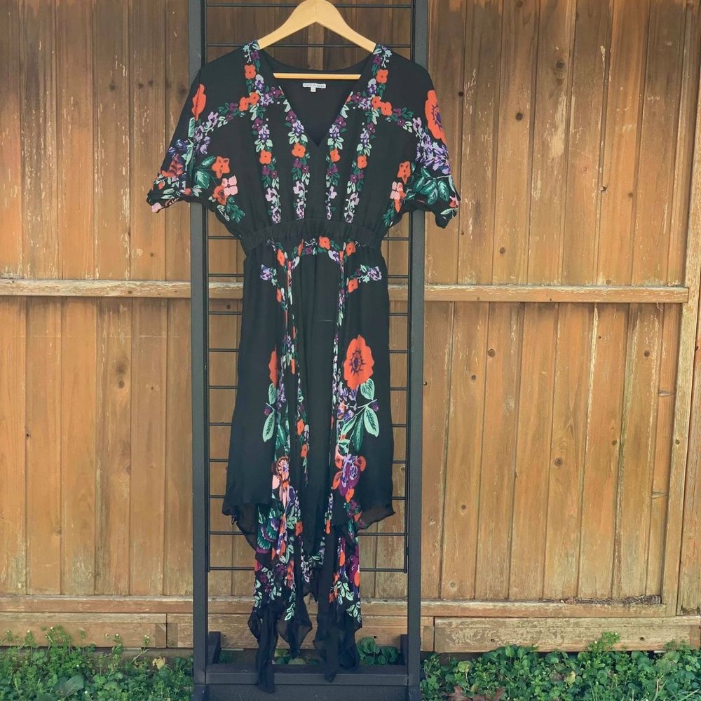 Black floral dress